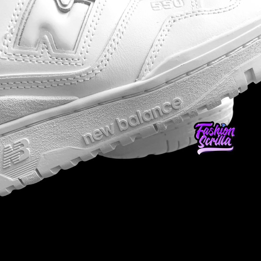 New Balance 550 Triple White GSB550WW Men’s Women’s Unisex Leather Sneakers - Picture 4 of 6